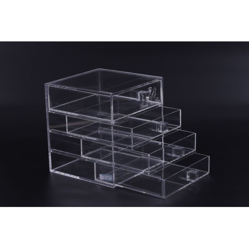 Custom Eco-Friendly Acrylic Storage Box Lipstick Dresser Cosmetics Organized Makeup Organization Desk Bedroom School Dustproof