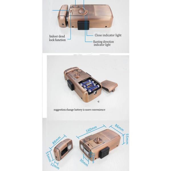 Почищенное щеткой дистанционное управление TTLock Bluetooth замков оправы металла