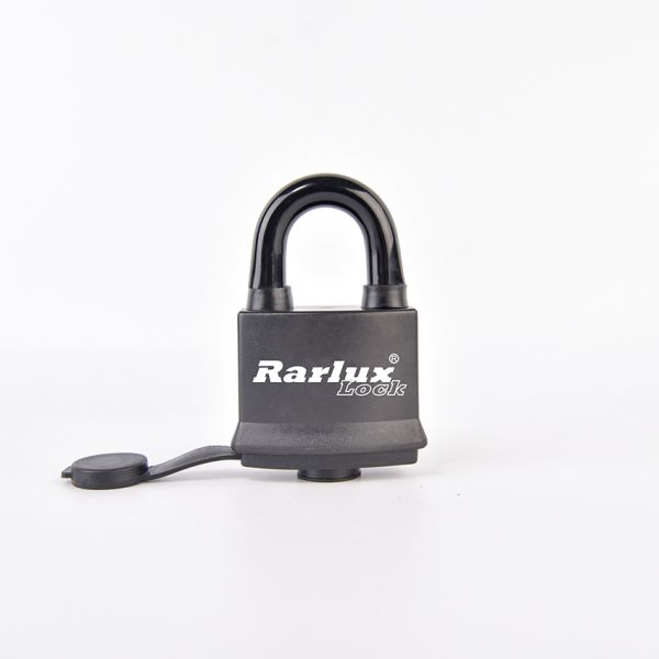 High Security RARLUX Waterproof Windproof Padlock Steel Key Iron Material Solid Brass Cylinder Short Shackle Weatherproof Rubber