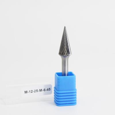 SM Cone Shape Carbide Burrs for Steel Single Cut 6mm Shank 40 CrMo Diameter 6-25MM