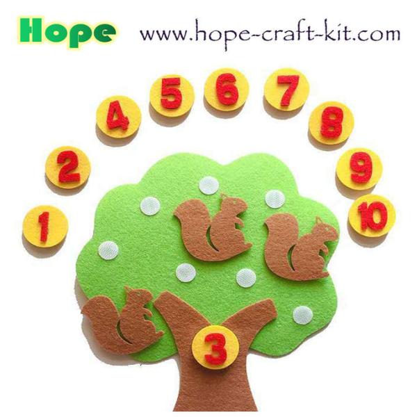 Felt DIY Material Kids Toddler Children Numbers Education Kits Teaching Aids digits Felt Fruit Vegetables OEM ODM