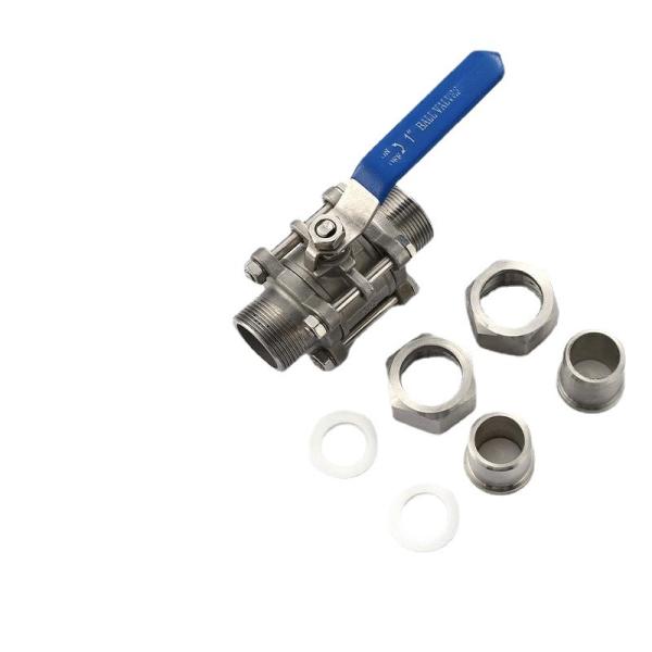 Full Bore Function 304/316 Stainless Steel 3-Pieces Butt Welded Ball Valve with Union