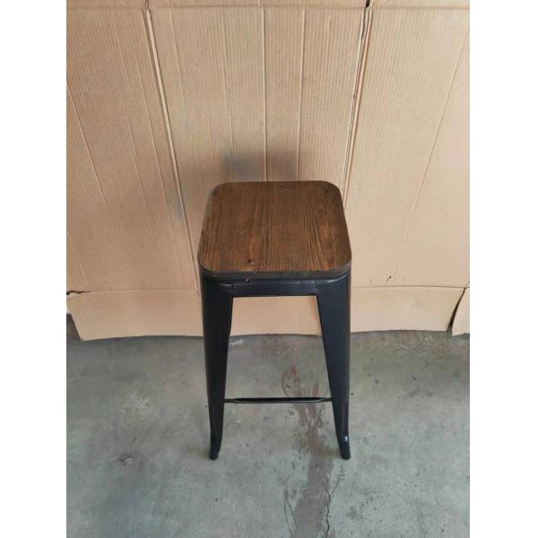 Sillón de bar de metal antiguo taburetes de madera silla alta para la mesa de bar en la cocina y el comedor