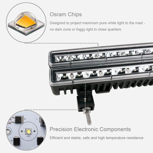 14 Inch 60W Ultra-thin 4x4 Led Bar Off road Light For Car Niva 12V Jeep Wrangler tj ATV SUV Trucks Led Work Barra Driver