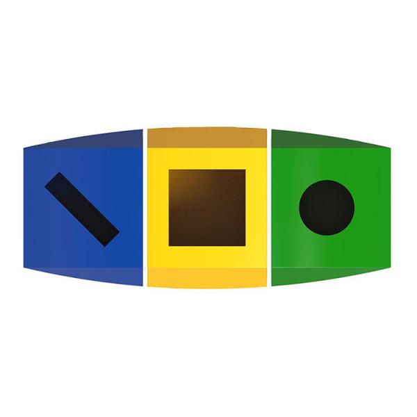 Общественный повторно используя мусорный ящик отсека 45L 3