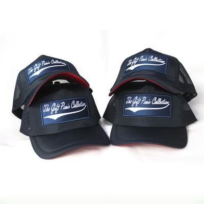 Drak Blue Black Mesh Trucker Caps 5 Panel Embroidered Logo ODM