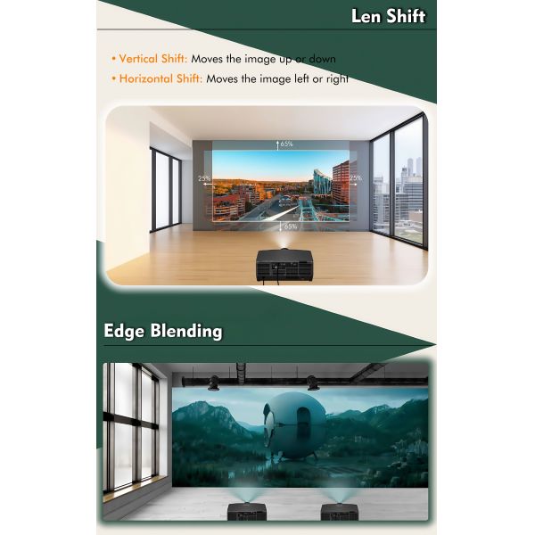20000 Lumen 3LCD Laser Projector with WUXGA Resolution and 20,000 Hours Lamp Life