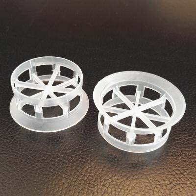 PP PE PVC CPVC PVD Plástico Mini Cascade Ring Tower Packing para Acid Pickling Tower Packing aleatório 25mm, 38mm, 50mm, 76mm