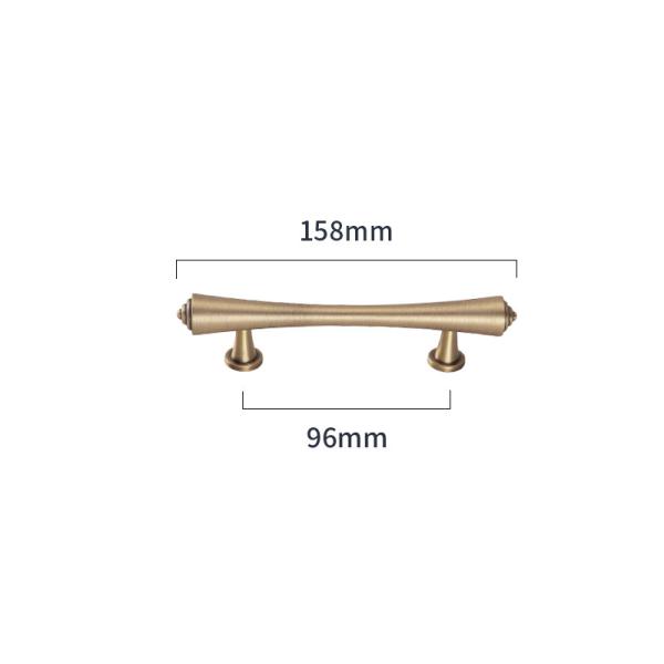 128mm Morden Solid Brass T Bar Kitchen Handles Cabinet Pull Handles