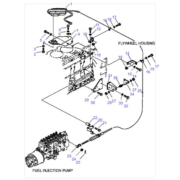 600-815-7650 Komatsu Excavator Spare Parts WA450-3 Stop Motor Shut Off Valve