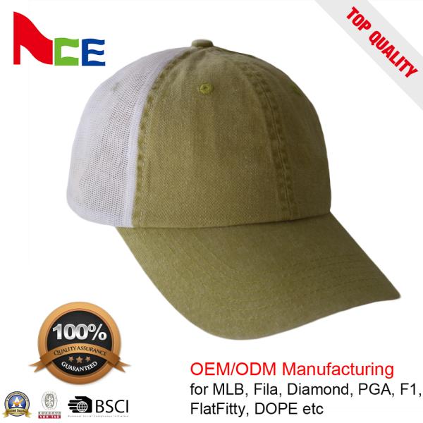 Pure Cotton Trucker Baseball Caps , Washable Blank Mesh Trucker Hats