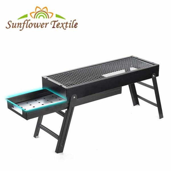 grade de acampamento portátil laminada 60x22.5x33cm do assado do Cookware do carvão vegetal do ferro