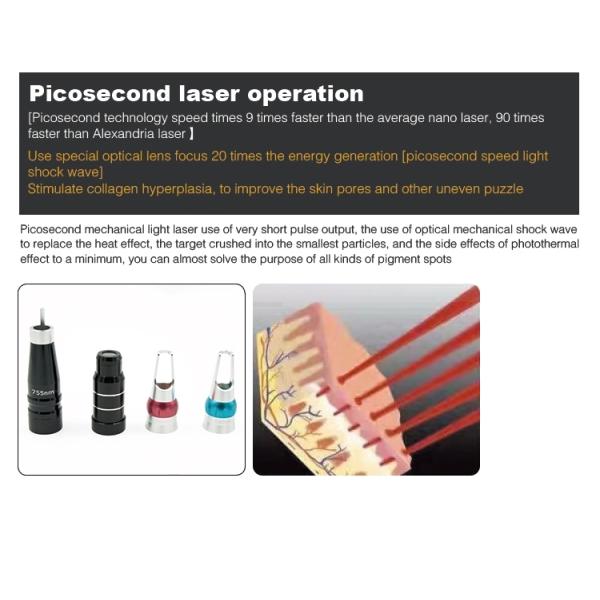 Машина удаления татуировки лазера Pico обработки кожи, лазер ND YAG переключателя 2000W q