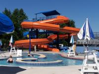 Outdoor Exercise Park Aquatic Water Park Equipment Fiberglass Slide For Outdoor Pool