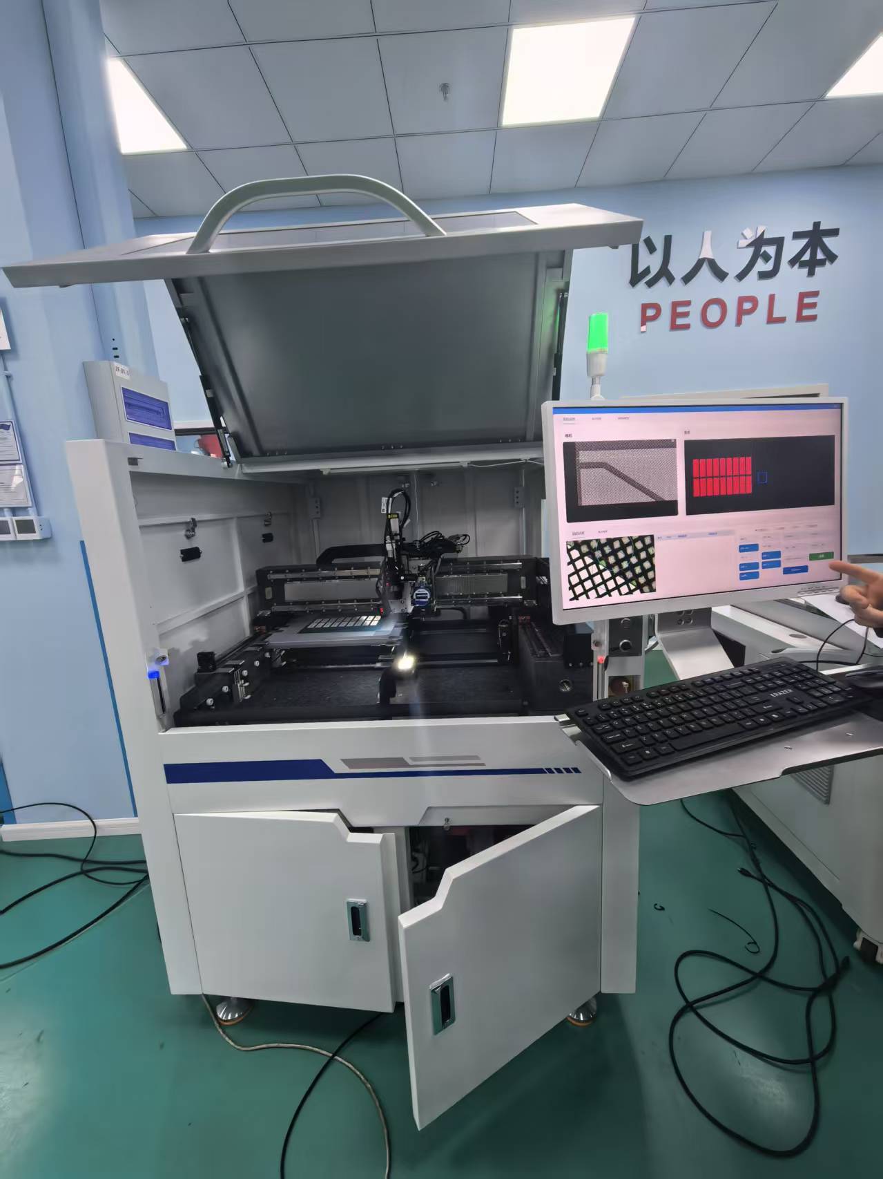 AI Automatic AOI Machine Silk Screen Mesh Stencil Inspection Machine for 736*736mm Metal Mesh testing