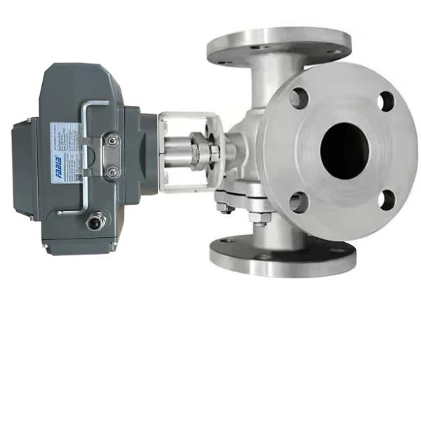 Электрический трехсторонний шаровой клапан высокого давления типа L