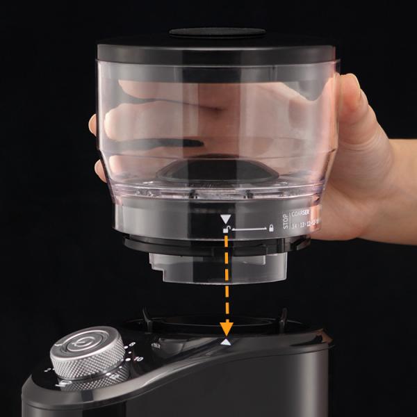 304 Stainless Steel Espresso Machine 220V Household French Press Grinder Removable Chamber