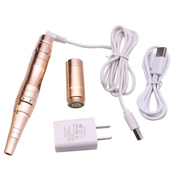 Rose Golden Permanent Eyebrow Tattoo Machine With Needle And Needle Caps