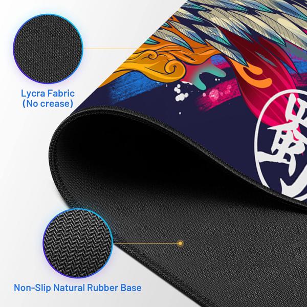 Large Deskmat Mouse Pad with Custom Print Durable Speed Fabric Non Slip Rubber Base