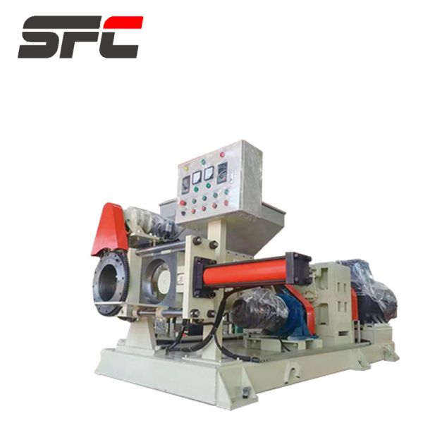 XJ-115 Silicone Rubber Cold Feed Extruder Machine with 115mm Screw Diameter 100-420 KG/H Capacity and 30KW Motor Power