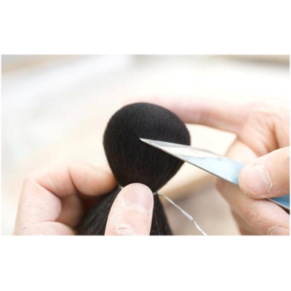 Профессиональный большой сплющенный Definer порошка чистит супер мягкие естественные волосы щеткой козы