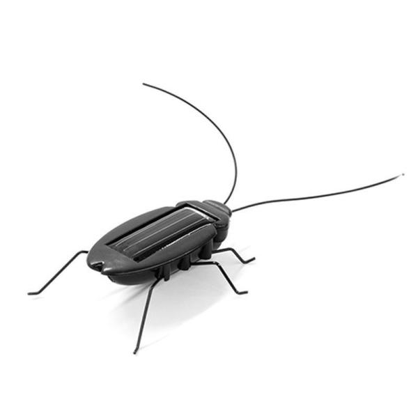 Funny Black ABS Solar Cockroach Novelty Solar Toys Lightweight