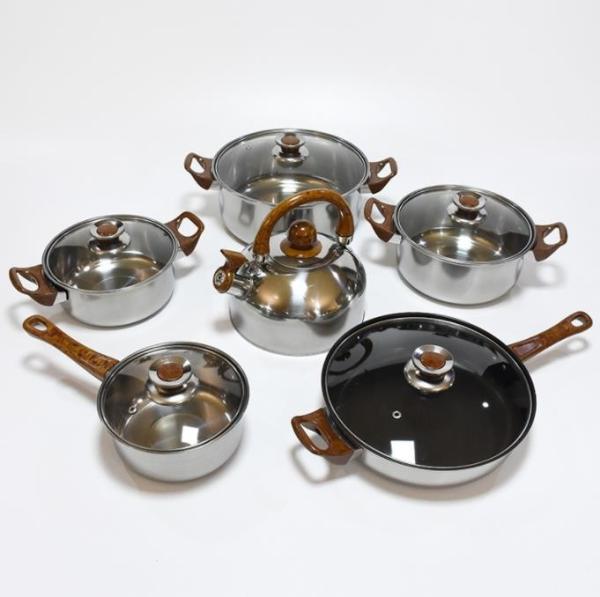 cookware set wholesale NonStick pots and pans set stainless steel Granite pots 13 pcs set