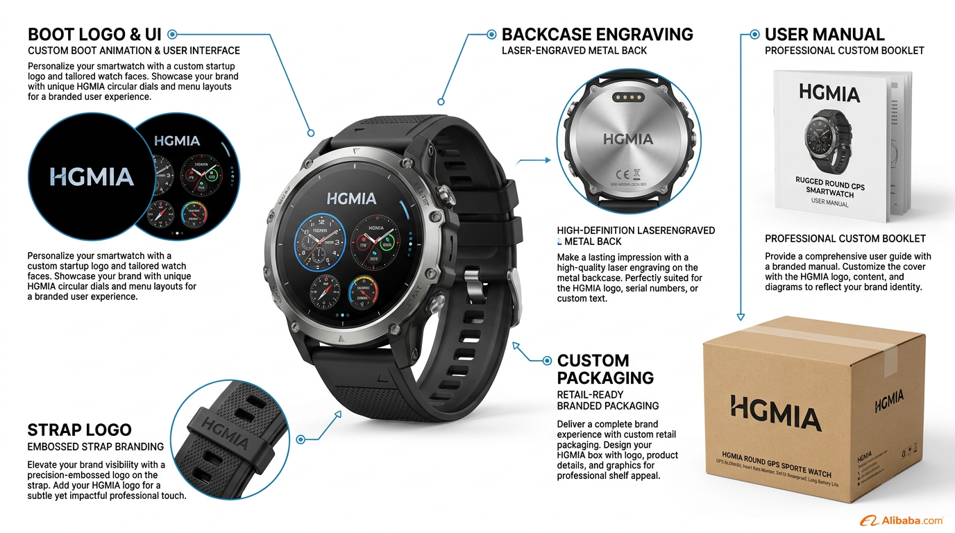 New K76A Android Smart Watch GPS Amoled Display Chip ATS3085L 3ATM Waterproof BT Call Message Push Compass LED Flashlight SDK
