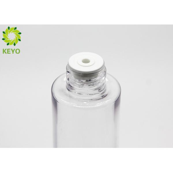 Clear Round PETG Material Empty Conditioner Bottle 110ml With White Screw Cap