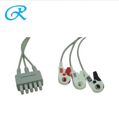 Cabo de Ecg da ligação do grampo 3 do material 416467-004 de GE Marquette TPU