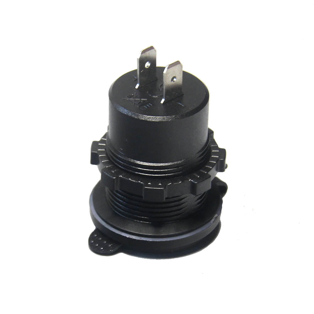 12V 24V Dual USB‑C Car Charger Socket, QC 3.0 PD Fast Charging Port with LED Light, for Cars, Trucks and Boats