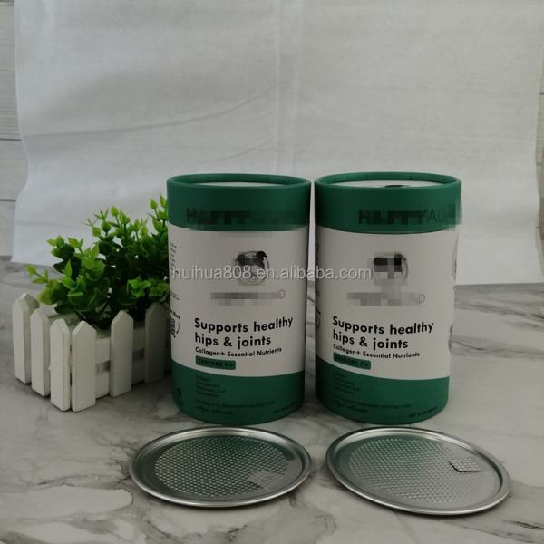 Food Grade Tea Paper Jar Customized Craft Paper Bio-degradable Cylinder Carton Packaging Tube Sealed Moisture-proof Chewing Gum