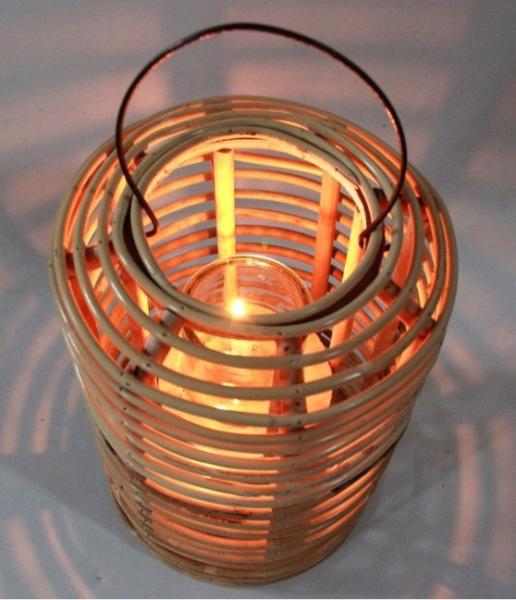 Hot Sale Led Lantern Indoor And Outdoor Decoration Natural Handmade Rattan Weave Candle Holder