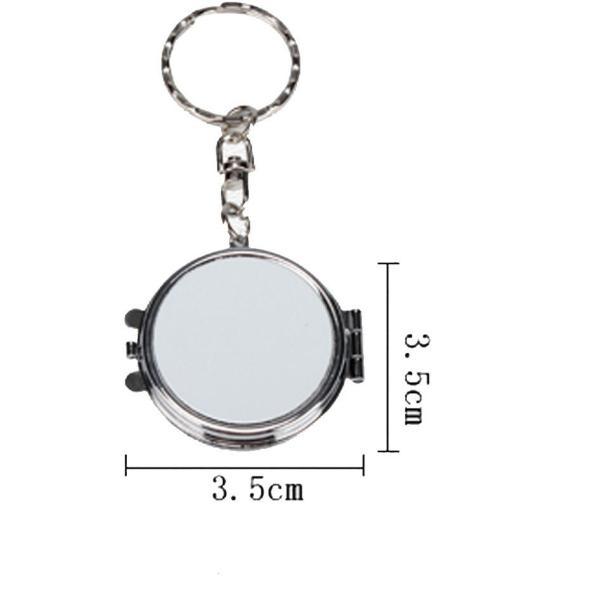 Blank Sublimation Keychain Mirror compact mirrors for sublimation printing