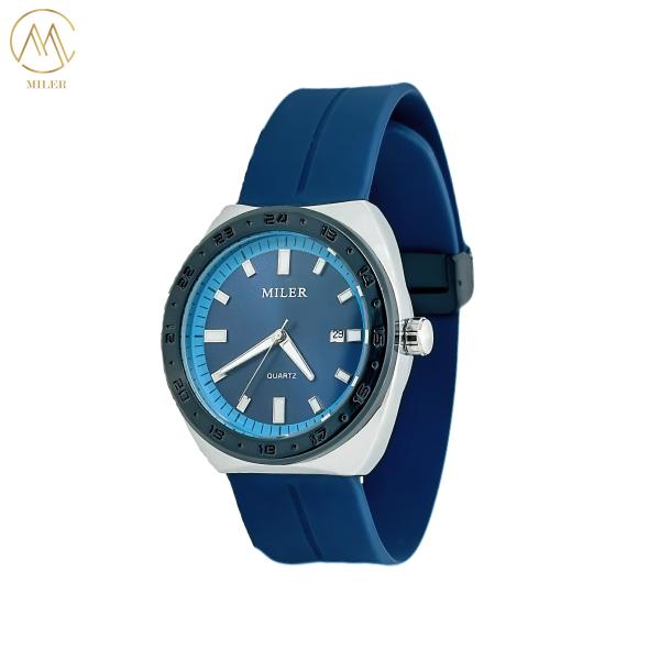 Fashion Casual Business Quartz Life Waterproof Auto Date Display Quartz Wrist watch with Silicone Stra