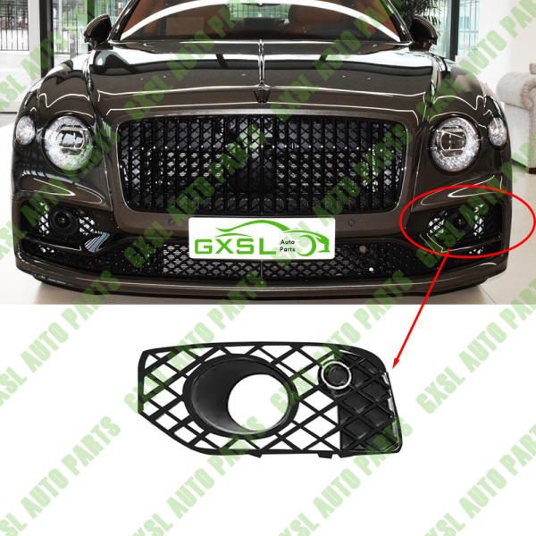 With Acc Black Left Front Bumper Air Guide Grille For Bentley Flying Spur 2020