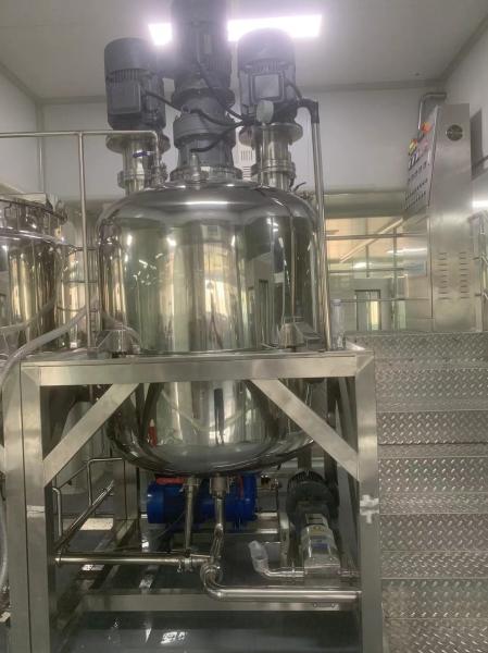 PLC Control hygienic Liquid Mixer Agitator With Customized Dimension 500-5000KG Weight