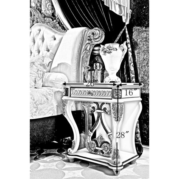 White French Palace Royal style nightstand with carving leg AB-301