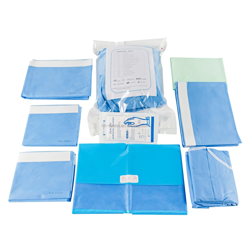 General Surgical Kit Basic Universal Foot Drape with Double-sided Tape Disposable Non-woven Surgical Pack