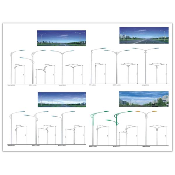 Anti - Corrosion Street Light Poles , Highway Lighting Pole 3mm Thickness