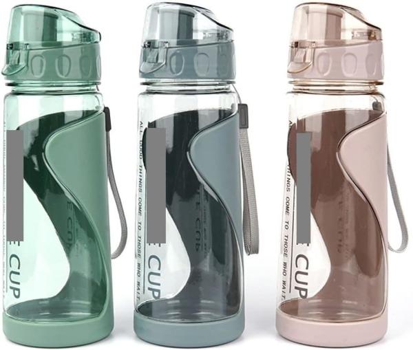 PLASTIC Flip Top 570ML Sports Water Bottles for Adults Portable Leak-proof and BPA Free