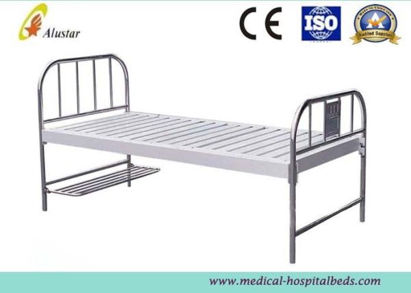 Custom Flat Medical Hospital Beds With Foot Board Stainless Steel Hole Punching ALS-FB003