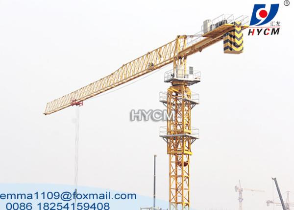 PT6013 Flat Top Tower Crane 60M Jib Hydraulic Climbing Jacking Cage with L46 Mast