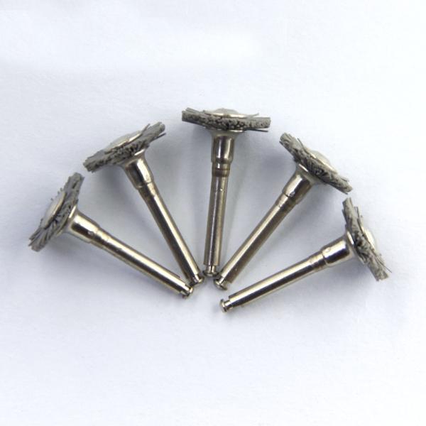 Disposable Prophy Brush Cup Abrasive Fiber Al Oxide Flat Head Wheel Shape Latch