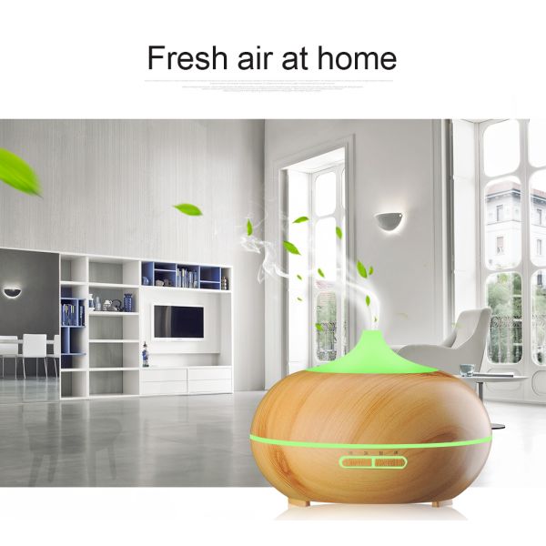 Hot Sale Factory OEM Home Appliances Air Purifier 300ml Wood Grain Aroma Essential Oil Diffuser Humidifier for Large Room Office