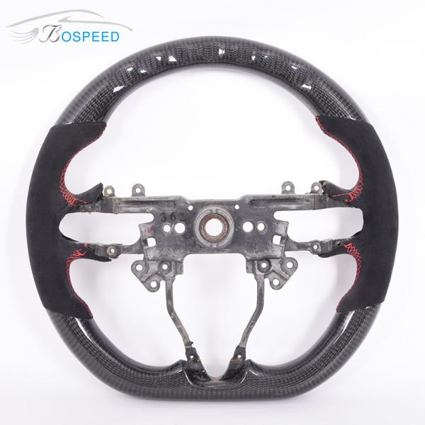 ODM Black RGB Honda Carbon Fiber Steering Wheel Leather Sports New