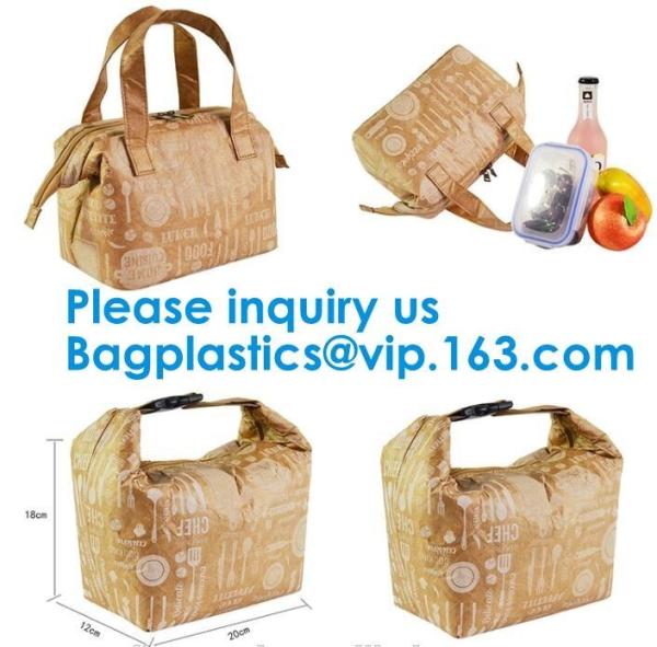 Durable Tyvek Lunch Bag, DUPONT PAPER, Foldable Insulated, Fibers Innovation Bag Thermal Bag Food Bags