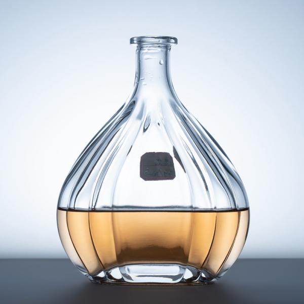 Custom 750ml Liquor Spirit Brandy Glass Bottle Fancy Transparent 700ml Empty Alcohol
