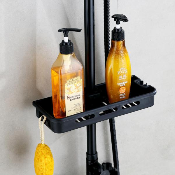 Modern Bathroom Matte Black Rainfall Shower Head Set Wall Mounted Home