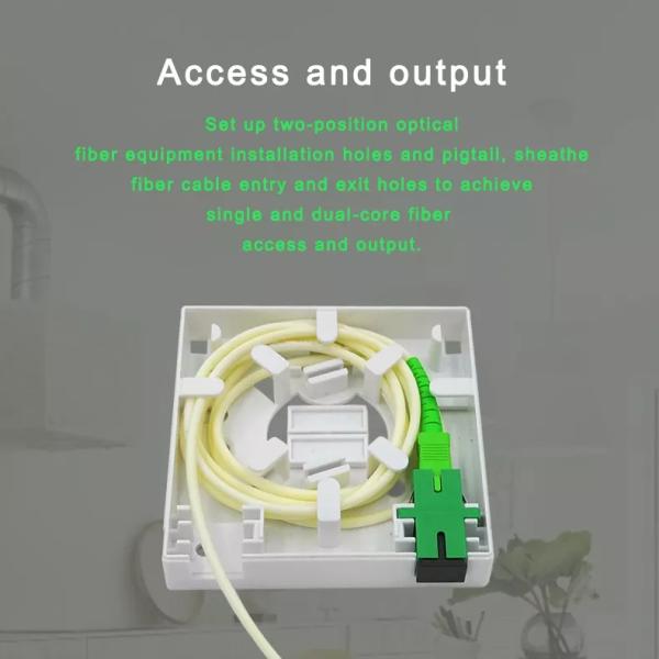 Wall Mount FTTH Products Optical Fiber Tools Fiber Optic Faceplate